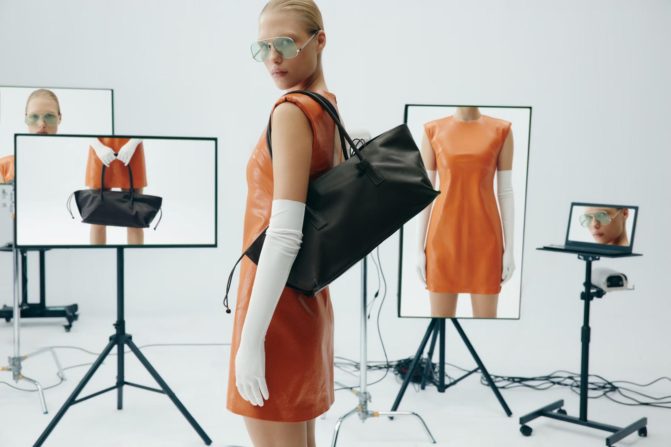 Cумка-такса с вкладной сумкой и солнцезащитные очки PORTAL