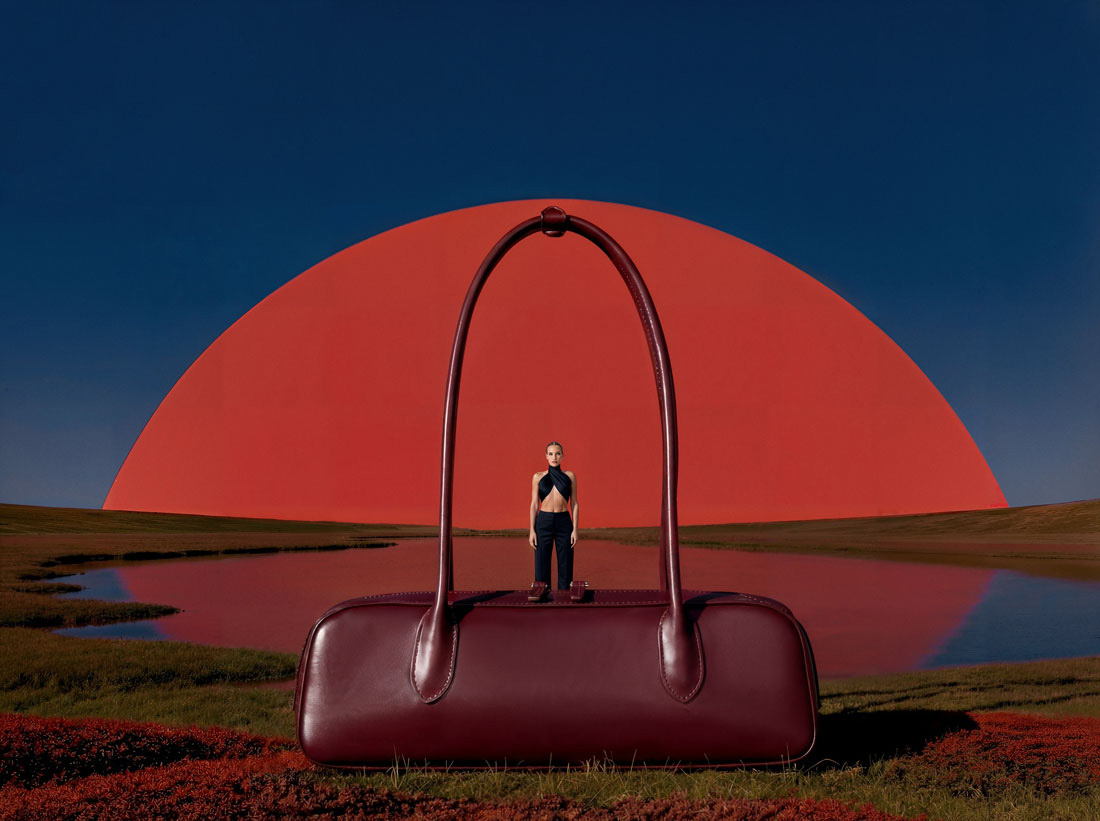 Бордовая сумка-такса из коллекции STORE FROM THE FUTURE