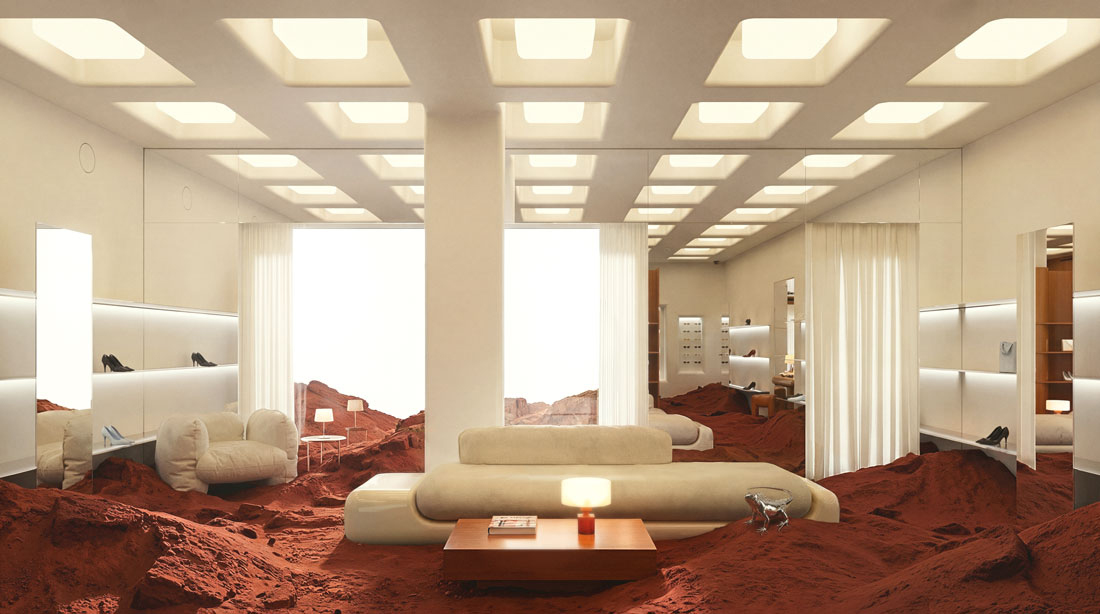 Интерьер флагманского магазина на Патриарших прудах